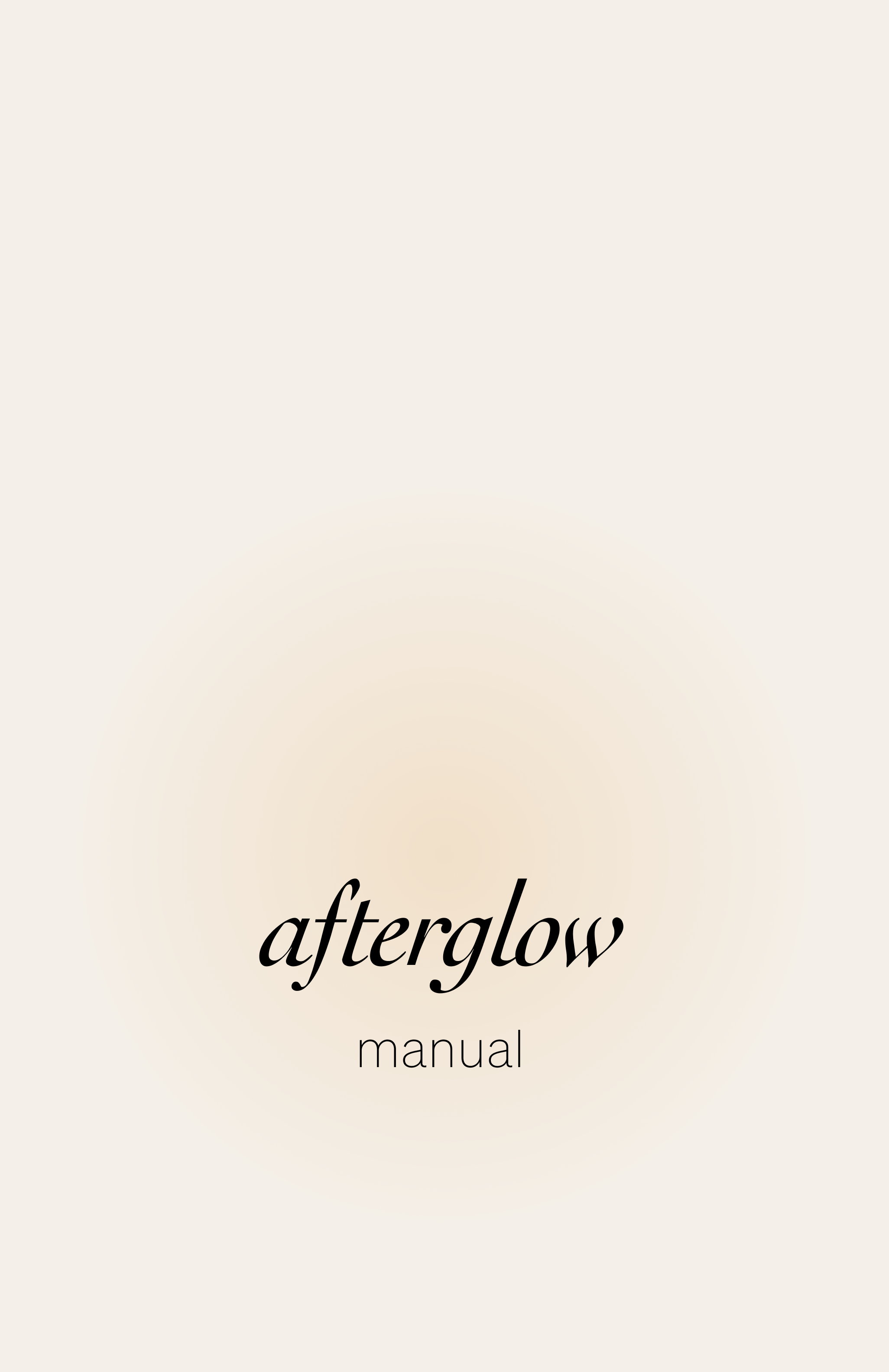 Afterglow pamphlet page 01